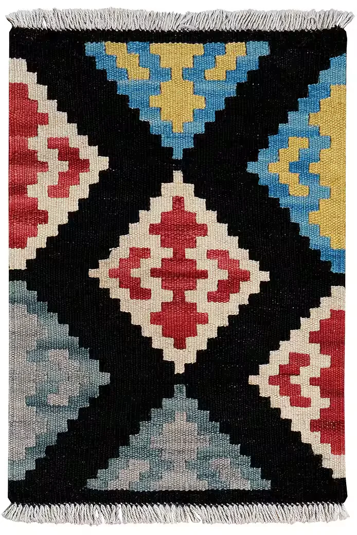 LOOMA Kelim Gashgai Wollteppich 60 x 42 cm Orientteppich