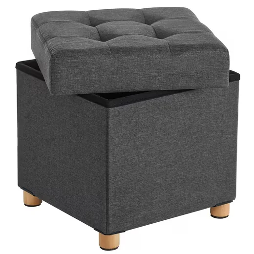 SONGMICS Sitzhocker mit Stauraum 38x38x40 cm für Wohnzimmer