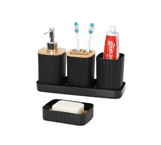 CHEFFINGER Badaccessoire Set 5 teilig modern für Bad und Gäste WC