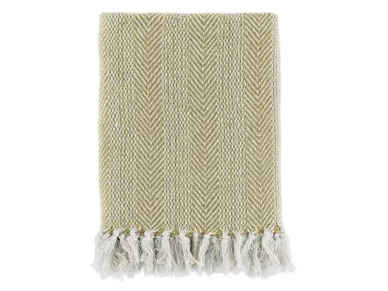 CHIC ANTIQUE Plaid Wohndecke Gold Karamell