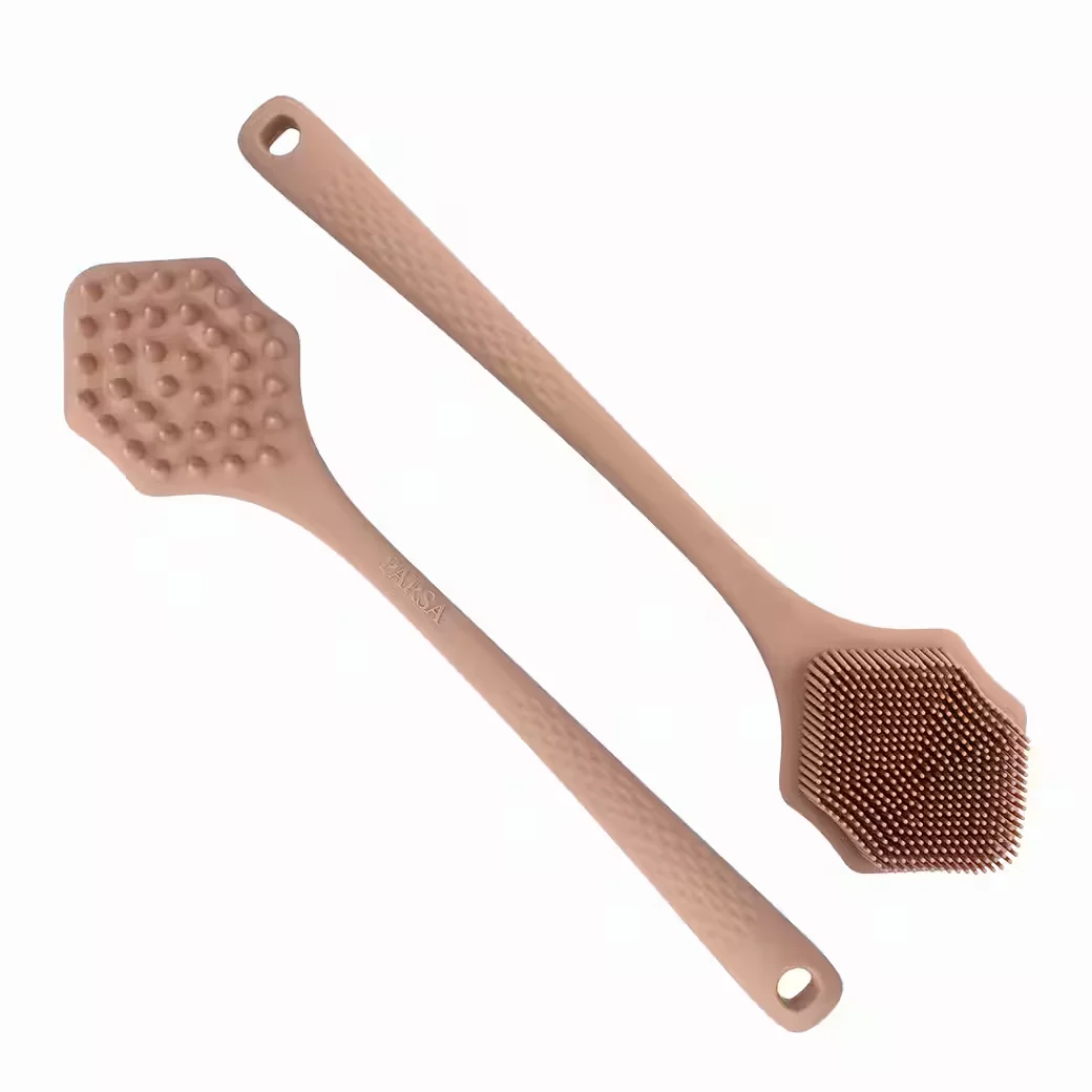 PARSA BEAUTY Silikon-Badebürste 2-in-1 Massage und sanftes Peeling