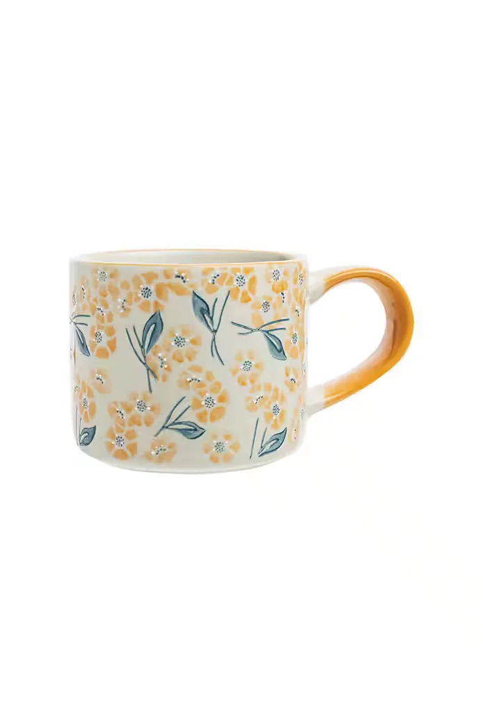 TRANQUILLO Tasse Vintage Garden orange 400ml groß spülmaschinenfest