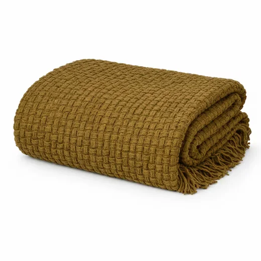 Mica Decorations Cosenza Wohndecke Plaid 180 x 130 cm Braun