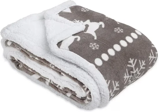 JEMIDI Kuscheldecke Sherpa 150x200 cm Norweger Design taupe