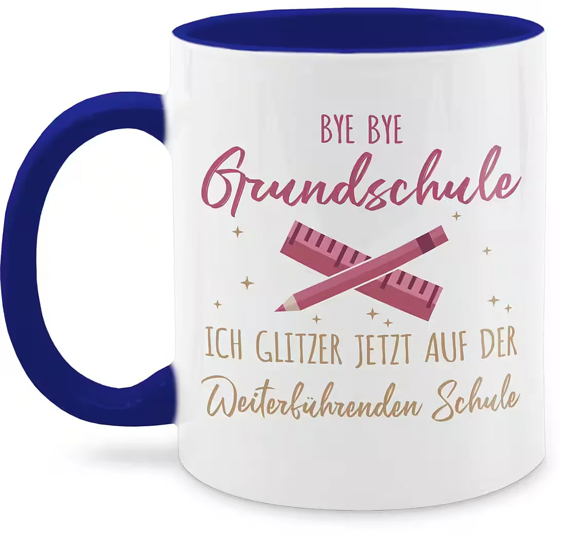SHIRTRACER Tasse Bye Bye Grundschule Geschenk weiterführende Schule