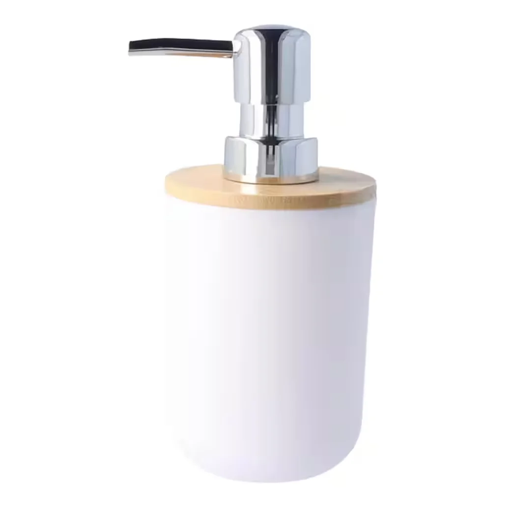 PARSA BEAUTY ESSENTIAL Seifenspender aus Bambus weiß rund