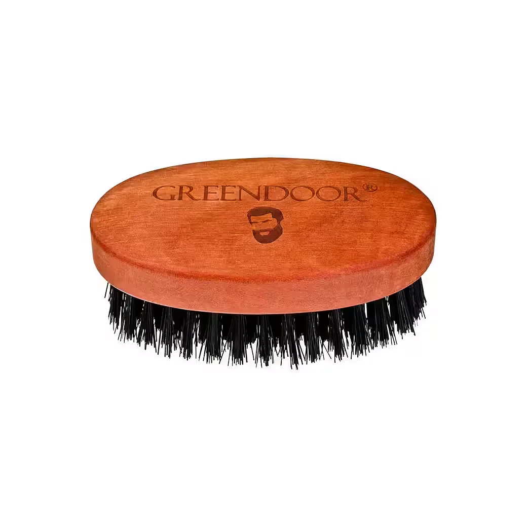 GREENDOOR Bartbürste Birnbaumholz groß für Bartpflege und Styling