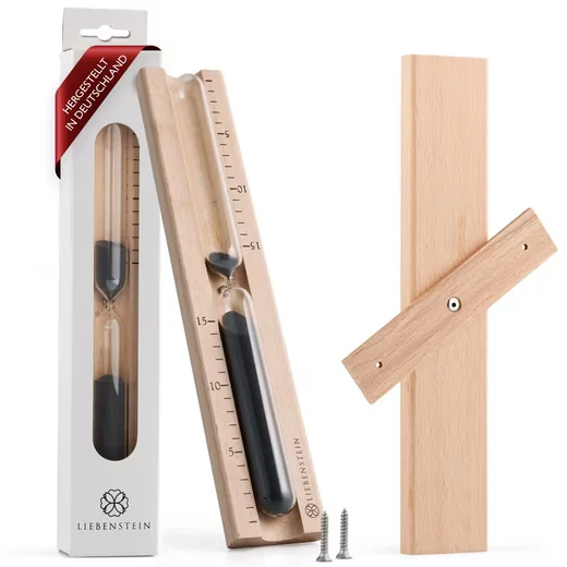 LIEBENSTEIN Sauna Sanduhr aus Buchenholz Made in Germany