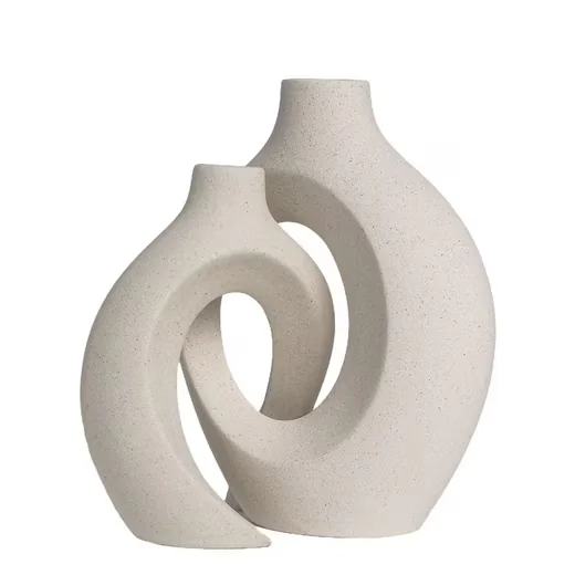 INTIRILIFE Dekovase Blumenvase für Wohnzimmer und Tischdeko