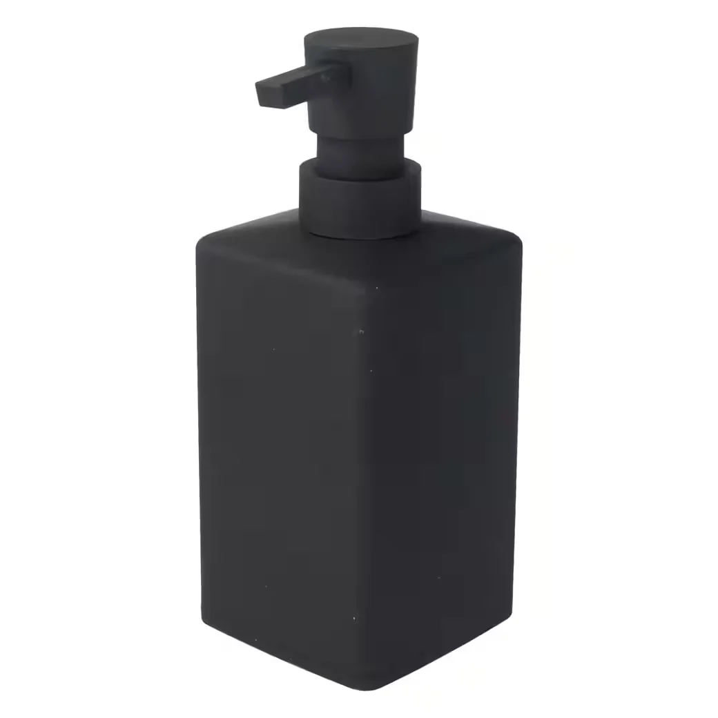 PARSA BEAUTY ESSENTIAL Seifenspender schwarz Badaccessoire Rubber Look