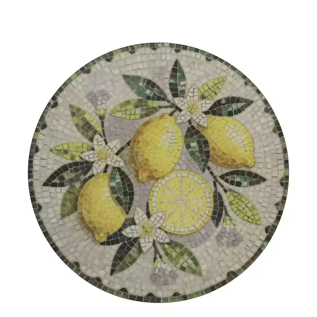 CHIC ANTIQUE Tablett Chartres Steingut mit mediterranem Mosaik