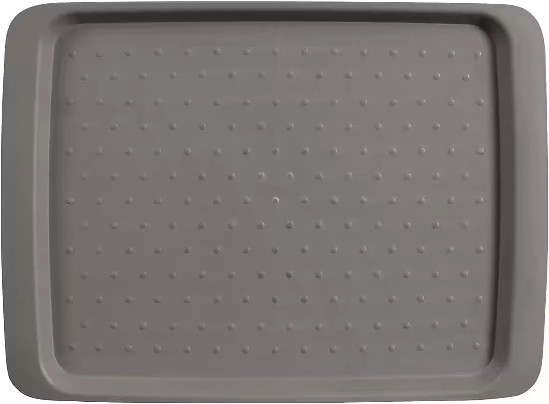 KESPER Serviertablett rutschfest grau Kunststoff 35 x 26 cm